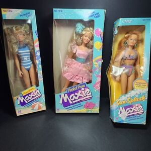 Maxime Doll Trio - Blonde with Pink, Blue, and Multicolor Outfits